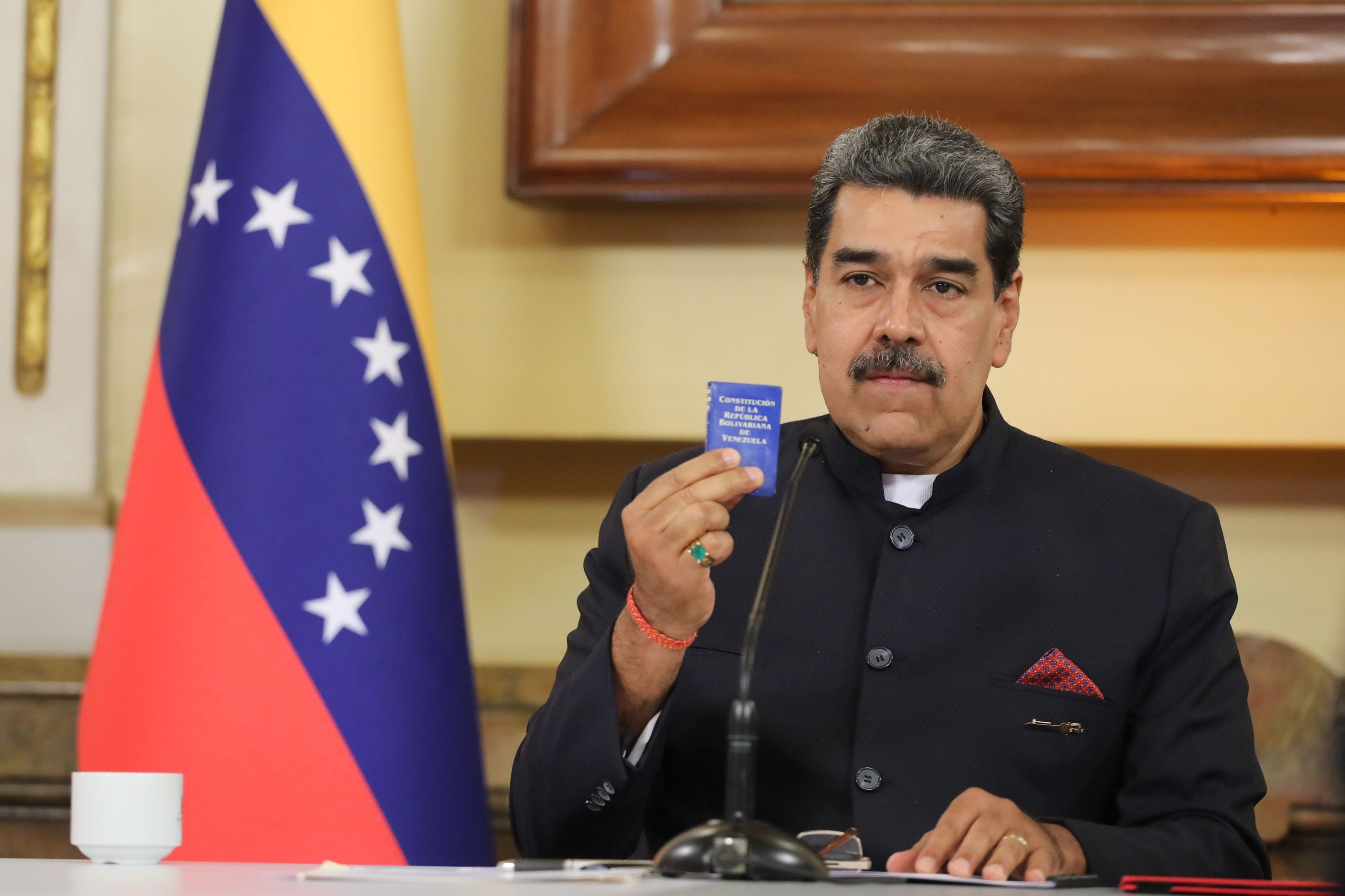 Maduro expresó que la llamada “revolución bolivariana”, tendrá una “gran victoria” en las elecciones presidenciales, que están previstas para el segundo semestre de este año y cuya fecha sigue sin conocerse. (EFE/Prensa de Miraflores)