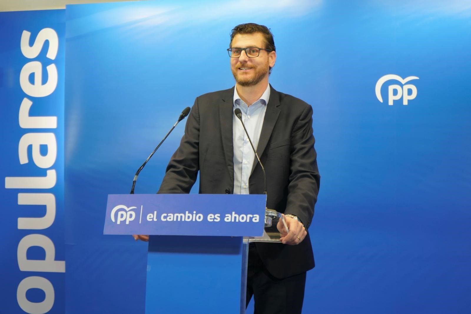 21/04/2023 El portavoz de campaña del PP balear, Sebastià Sagreras, en rueda de prensa. ISLAS BALEARES ESPAÑA EUROPA POLÍTICA PALMA DE MALLORCA PP BALEARES