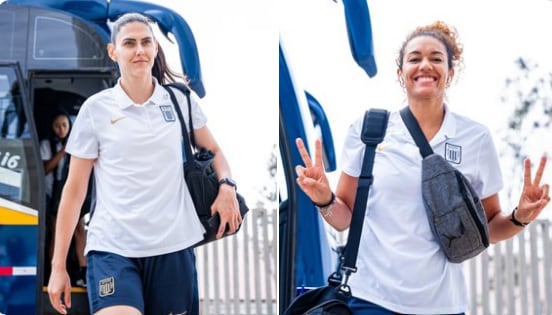 Las voleibolistas de Alianza Lima llegaron a Villa El Salvador para el partido con Universitario.