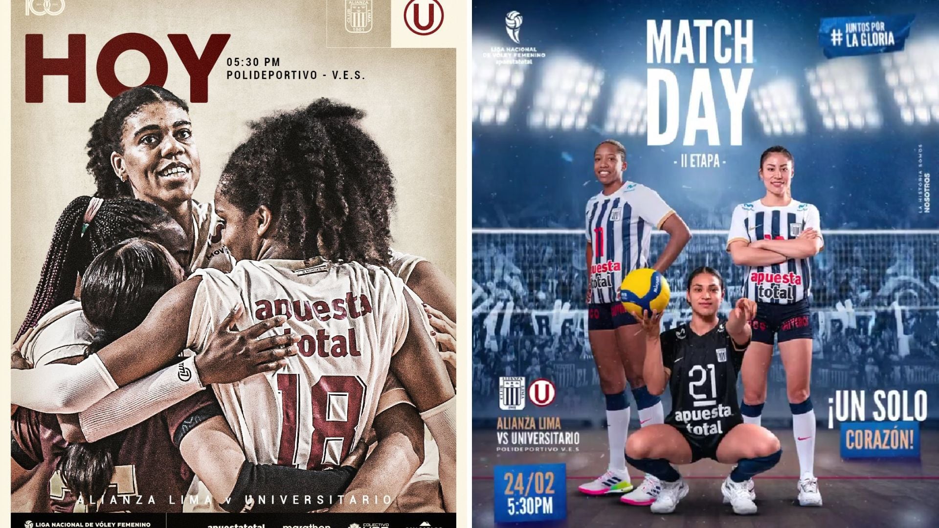 Alianza Lima y Universitario palpitan el duelo por la Liga Nacional de Vóley.