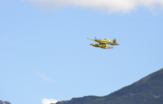 Colaboración de manera aérea (Foto: Instagram pn_los_alerces)