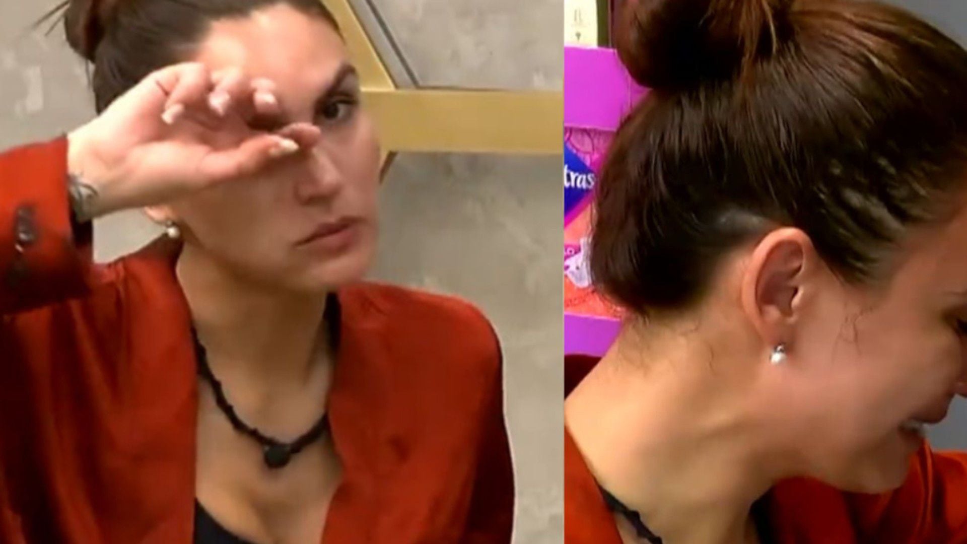La venezolana rompió en llanto tras la discusión que tuvo con Sandra Muños - crédito captura de pantalla La casa de los Famosos / RCN