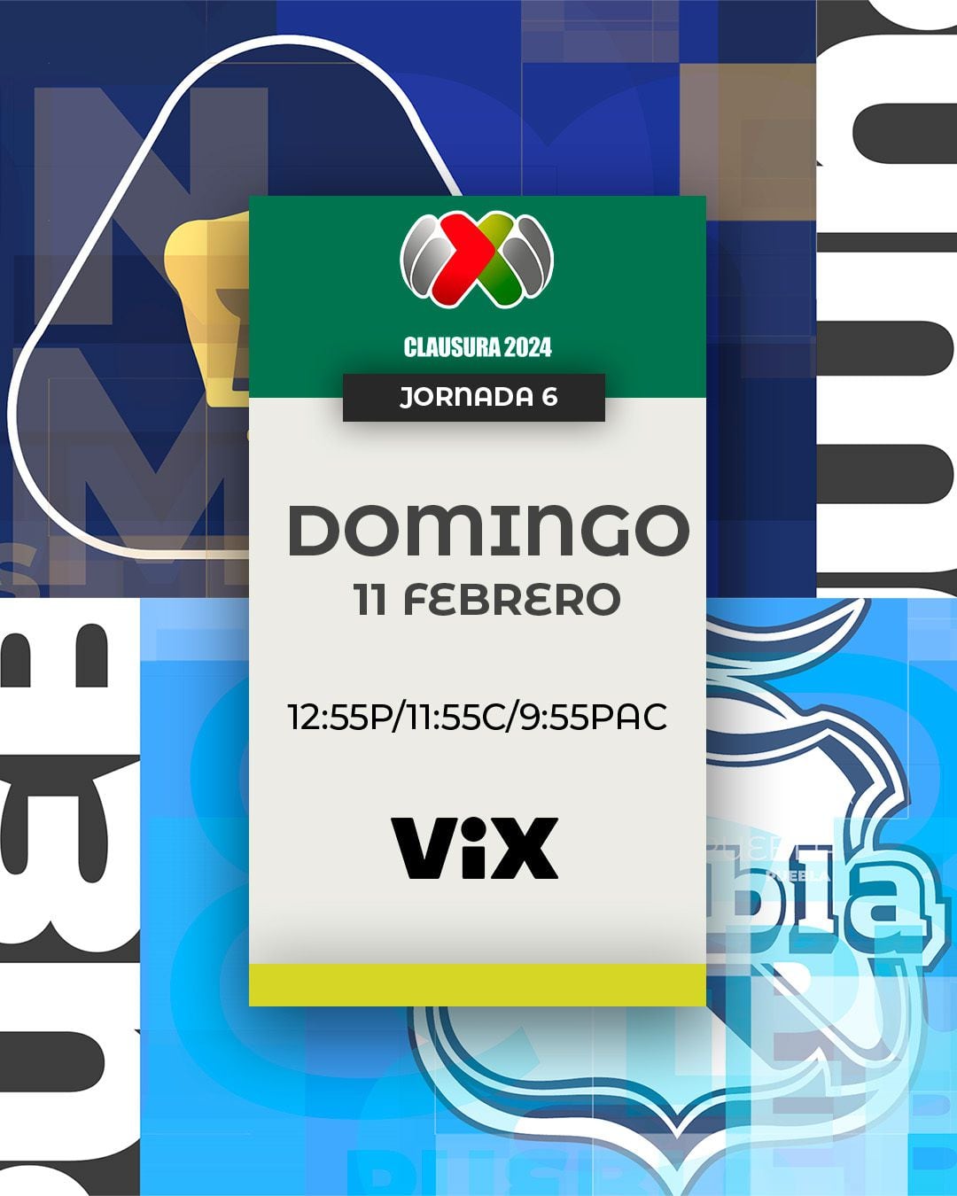 Canal TV del Pumas vs Puebla por la Liga MX.
