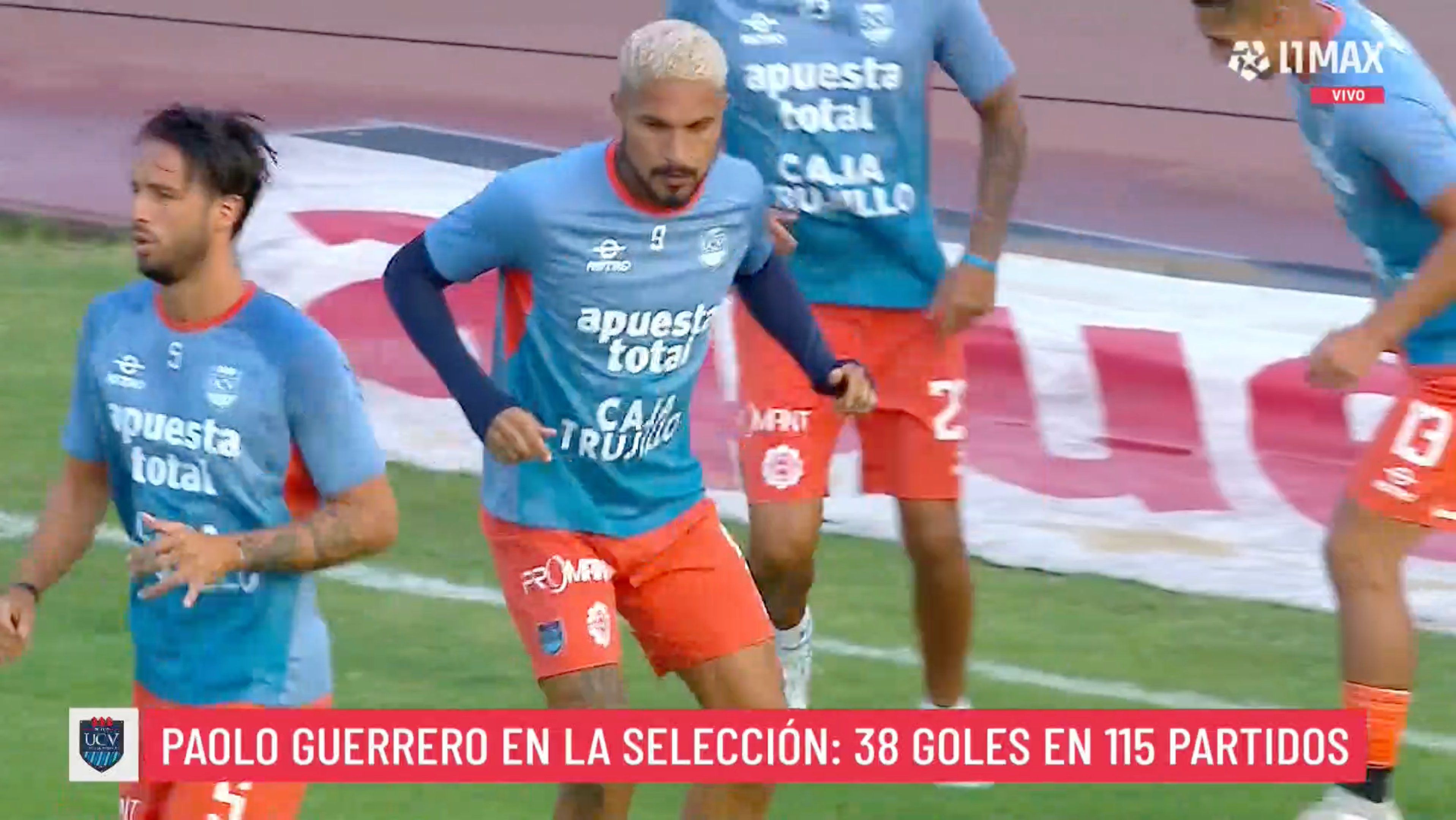 César Vallejo vs Cusco FC: calentamiento de Paolo Guerrero para el duelo por la Liga 1 2024