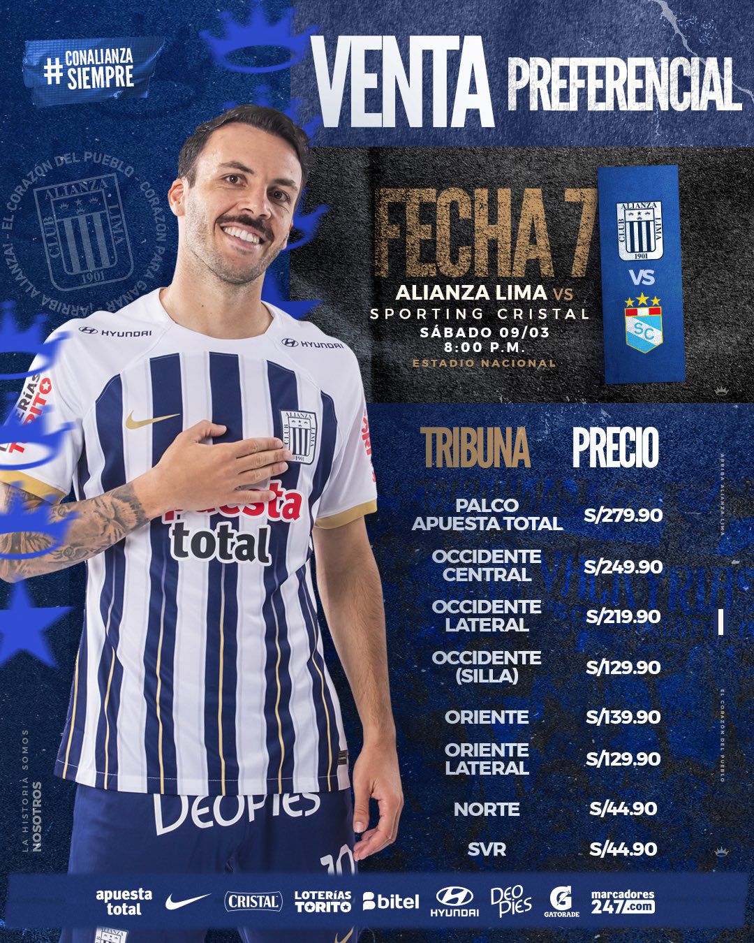 Entradas para el Alianza Lima vs Sporting Cristal.