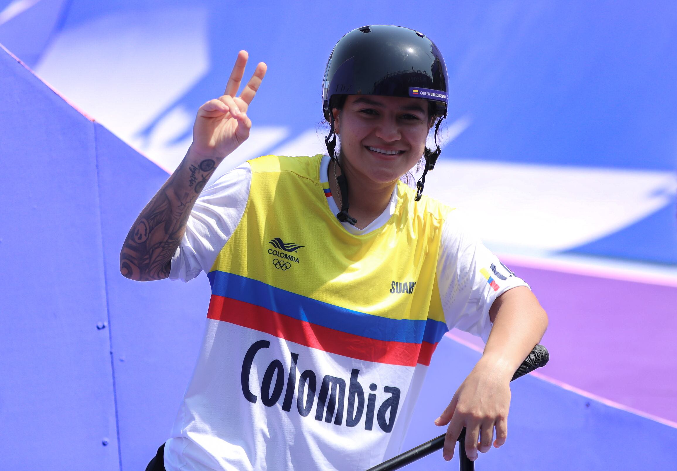 La colombiana en su debut en los Juegos Olímpicos clasificó a la final del BMX Freestyle - Park - crédito Comité Olímpico Colombiano