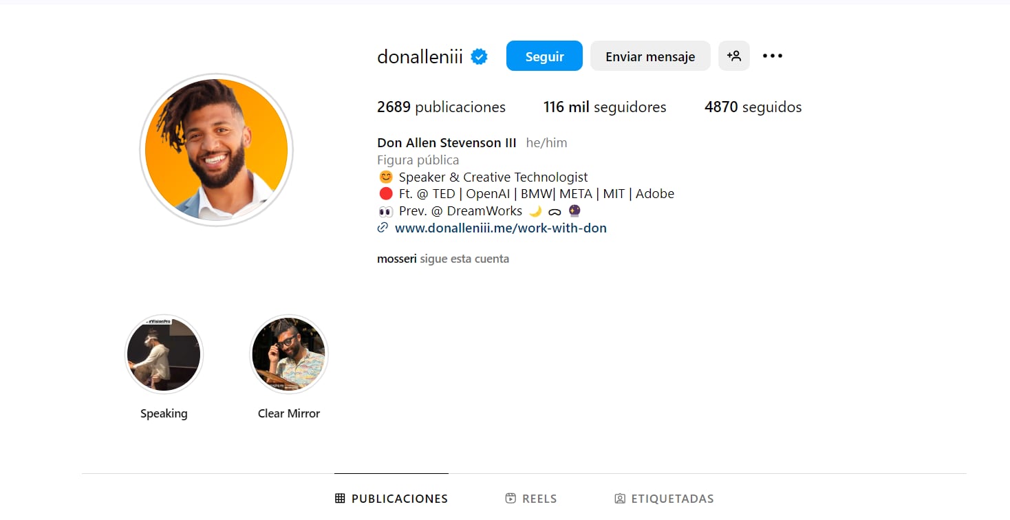 La nueva función de chatbots para creadores de contenido únicamente está habilitada en Estados Unidos. (Instagram)