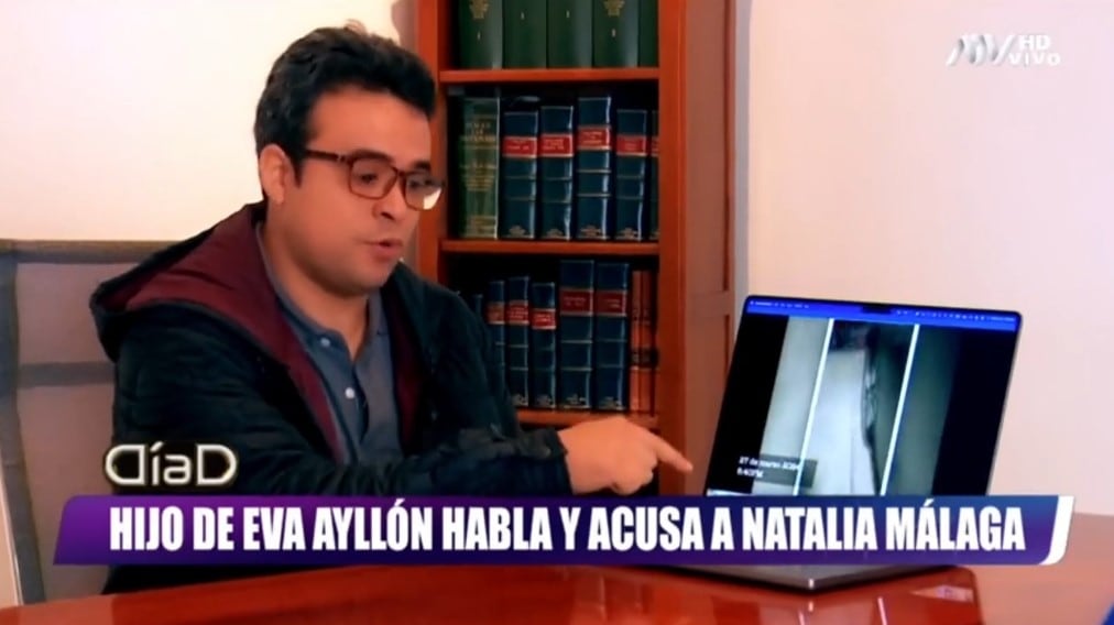 Hijo de Eva Ayllón muestra todas sus pruebas contra Natalia Málaga y cuenta su verdad. (Captura: Día D)