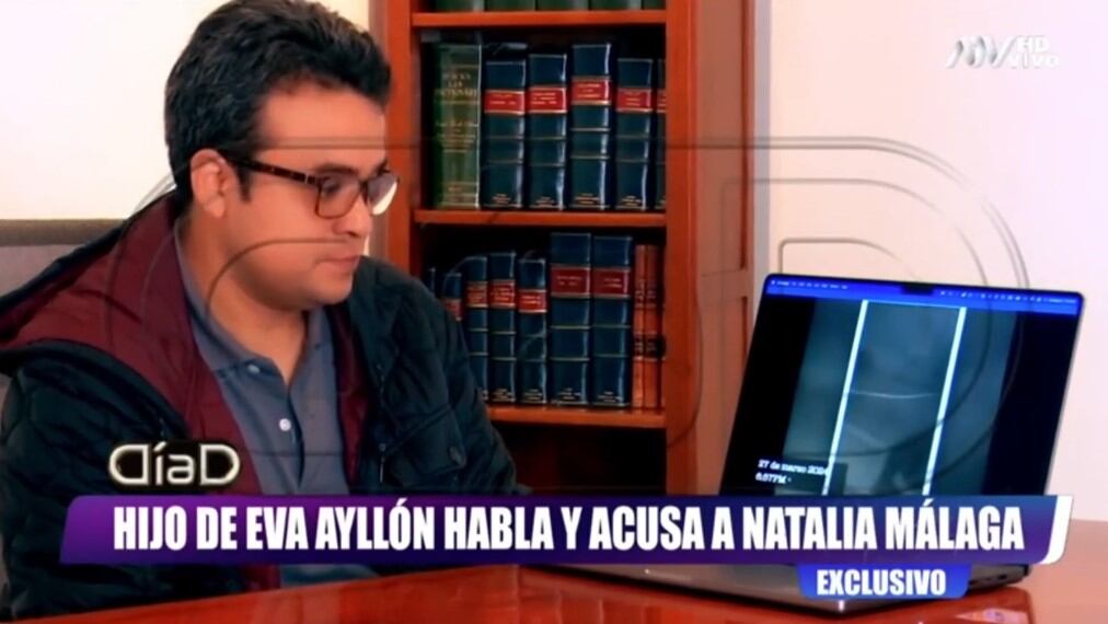 Hijo de Eva Ayllón muestra todas sus pruebas contra Natalia Málaga y cuenta su verdad. (Captura: Día D)