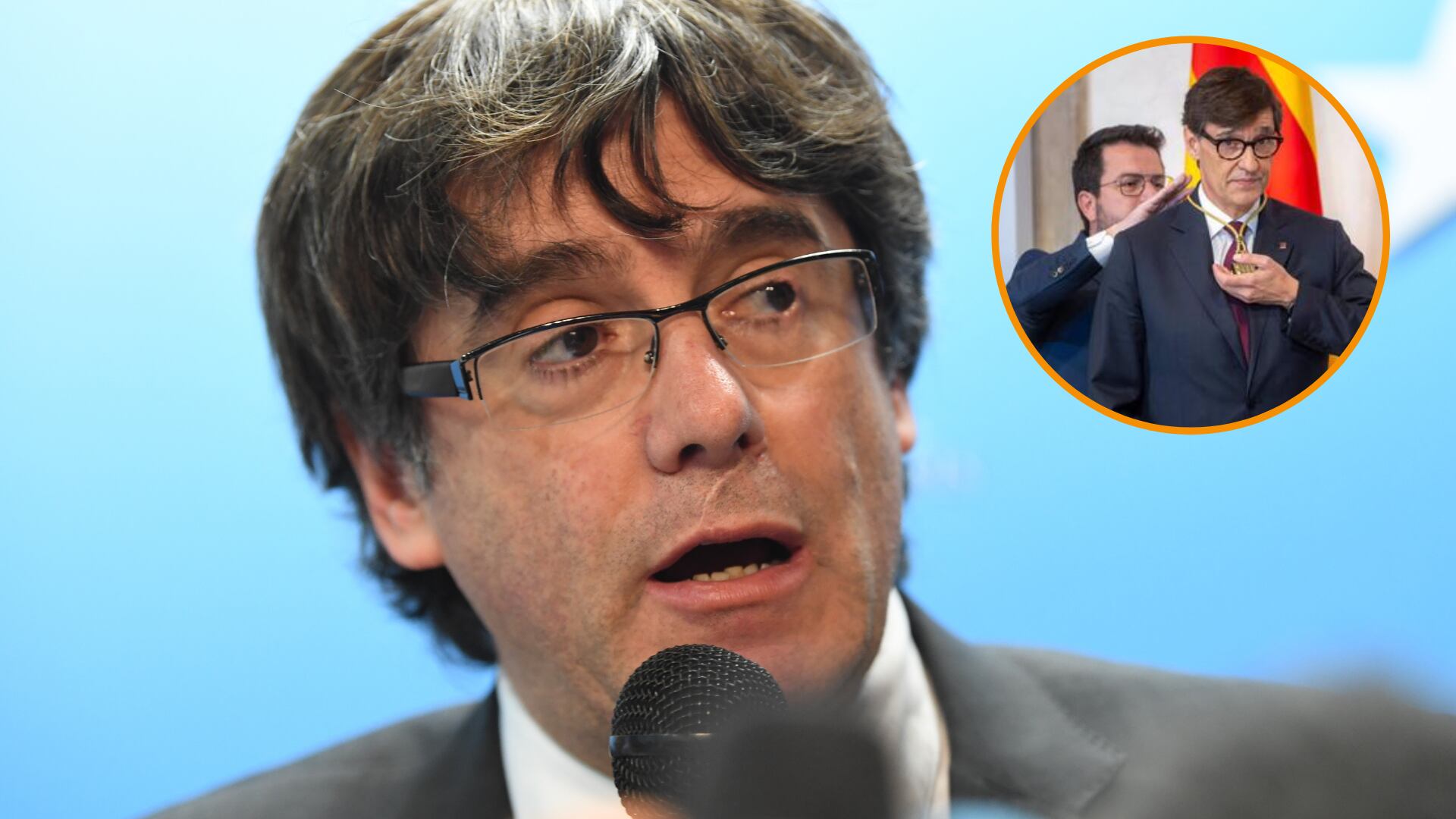 Carles Puigdemont, Salvador Illa y Pere Aragonés. (Montaje de Infobae con imágenes de Europa Press)